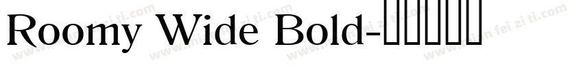 Roomy Wide Bold字体转换